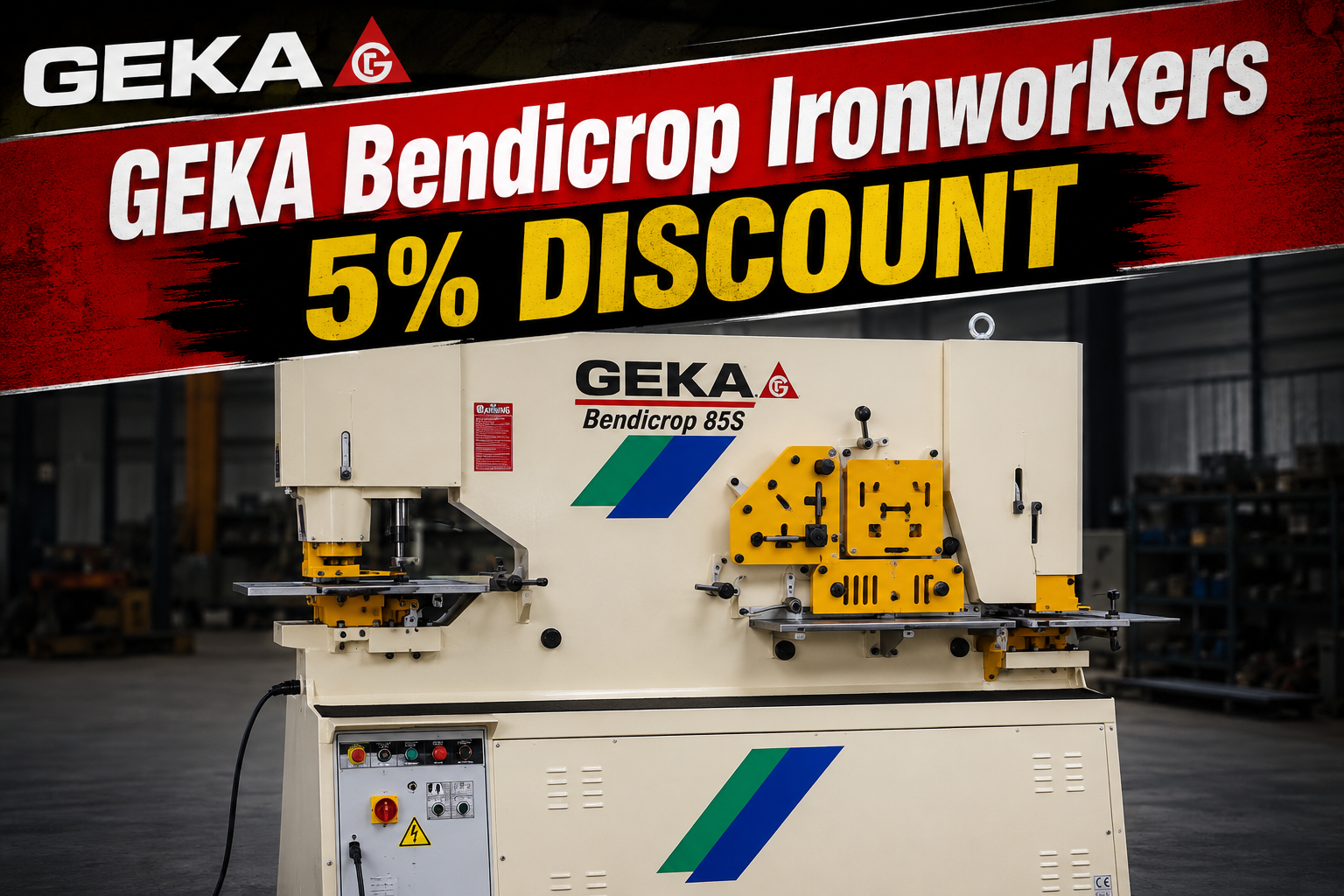 GEKA Bendicrop Ironworker Discounts!!!!!!! 5% OFF New Machines!